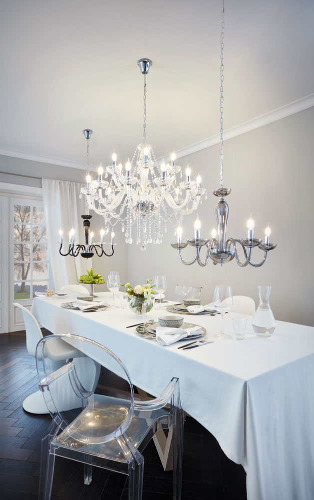 The best positions for a chandelier