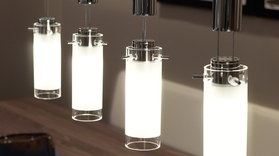 LED 4-light pendant over the dining table AGGIUS 91546