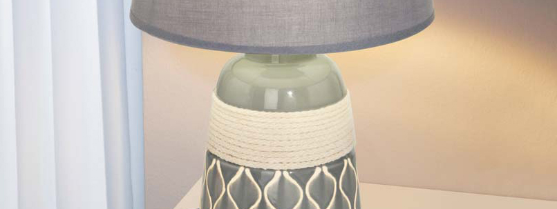 Table lamps made from different materials