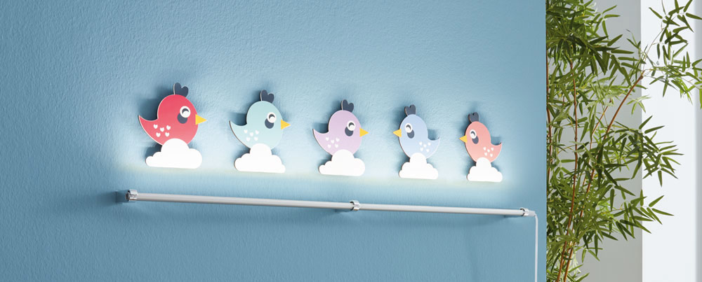 Wall lamps in a child's bedroom