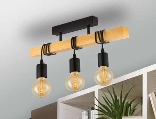 Wooden ceiling light TOWNSHEND 32915