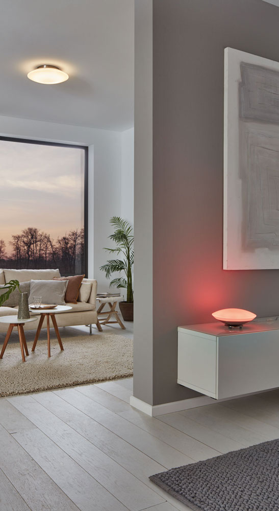 Interior smart lighting in the living room